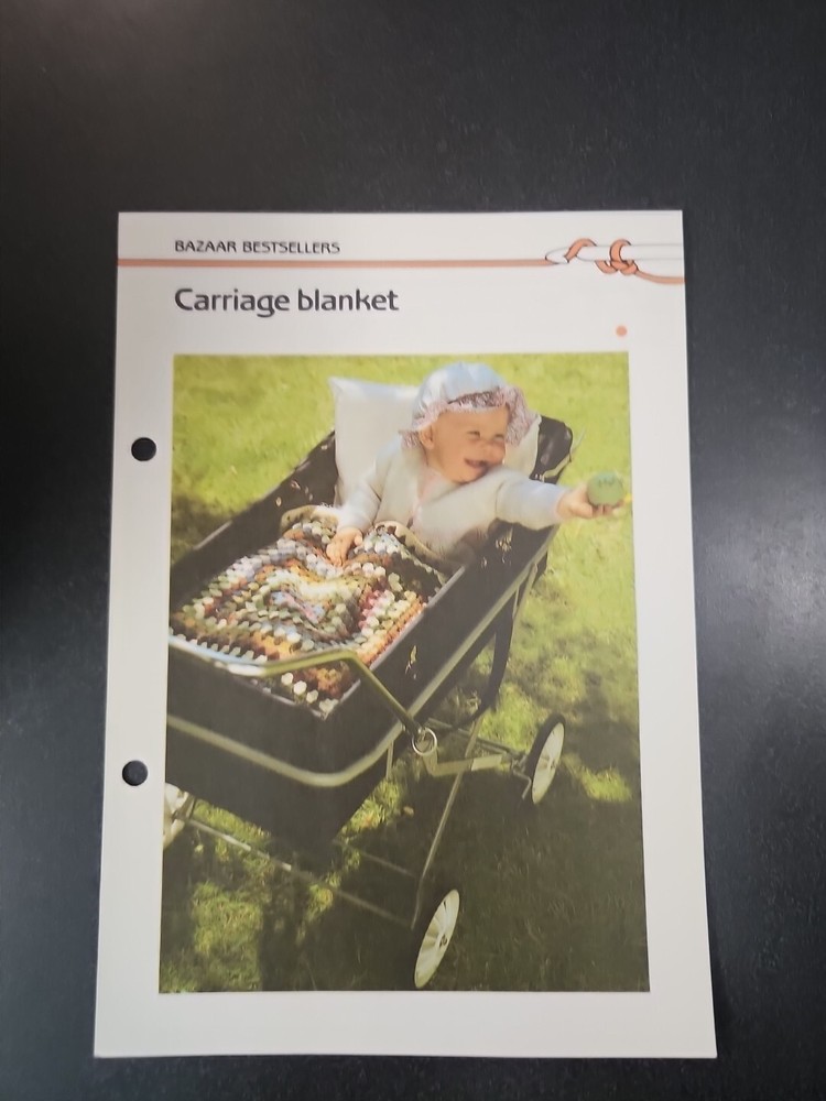 Marshall Cavendish Carriage Blanket Vintage Crochet Pattern