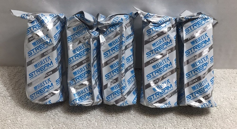 Brita Stream Filter - As You Pour Pitcher Replacement Filters New ==Lot Of 5==