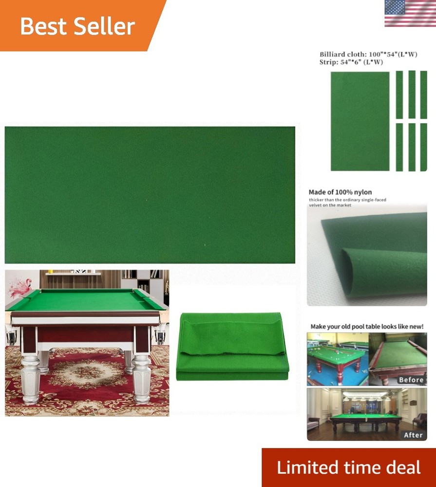 Thickened 8FT Billiard Table Felt with Easy Installation - Eye-Friendly Options