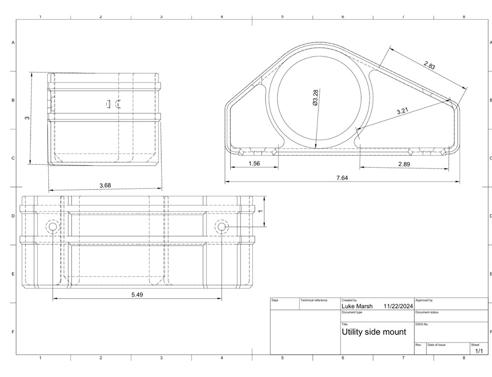 Side Cup Holder & Storage for QUANTUM Power Wheelchairs