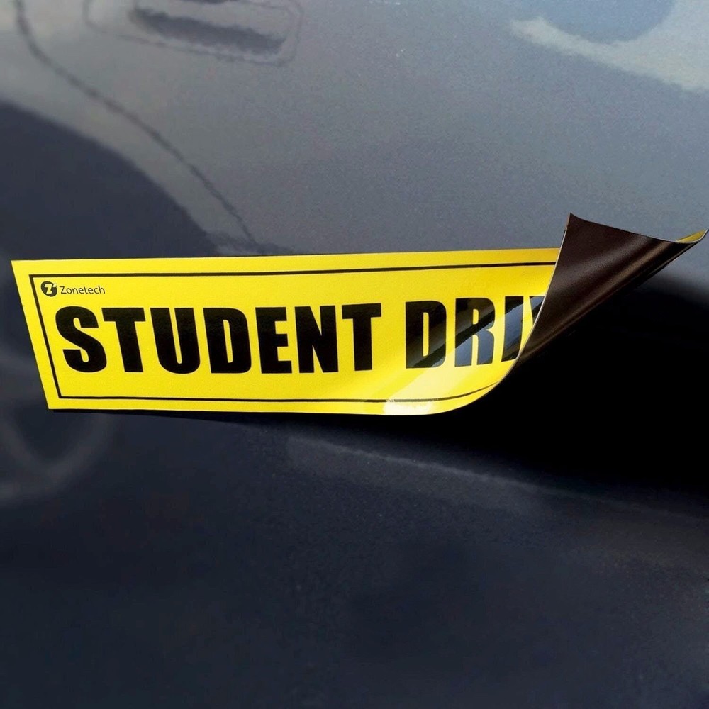 MAGNETIC STUDENT DRIVER REFLECTIVE SIGNS (3)