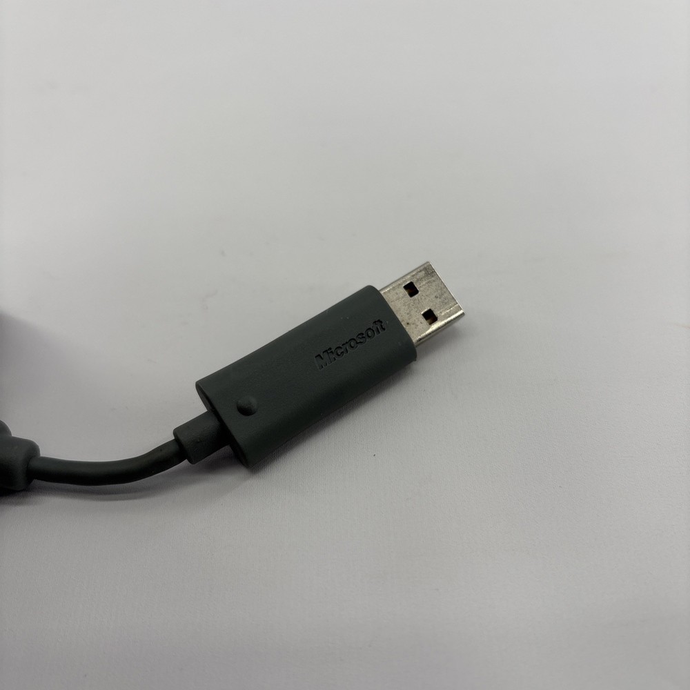 Microsoft Xbox 360 OEM Play & Charge Controller USB Charging Cable Gray TESTED