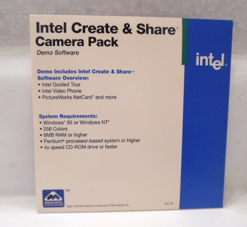 Intel Create & Share Camera Pack Demo Software - CD Only - UNOPENED