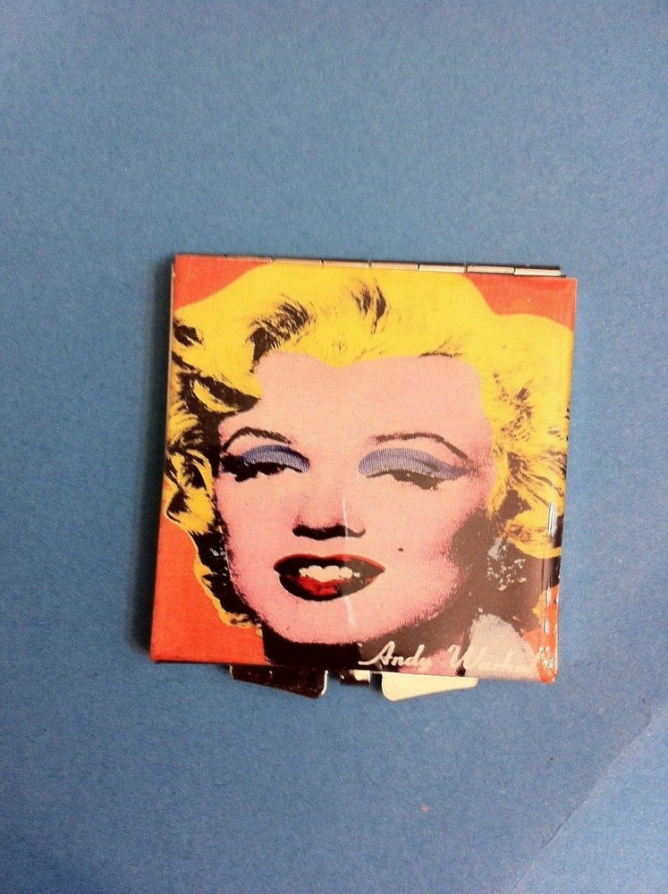 Retro Marilyn Monroe Warhol Square Silver Mirror Compact