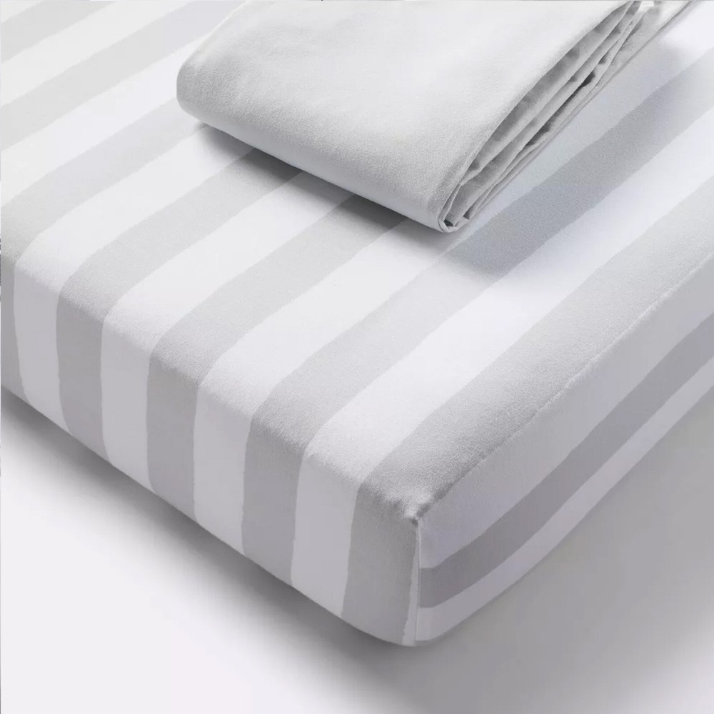 Cloud Island Two by Two Animals 4pc Nursery Crib Bedding Set - Gray & White