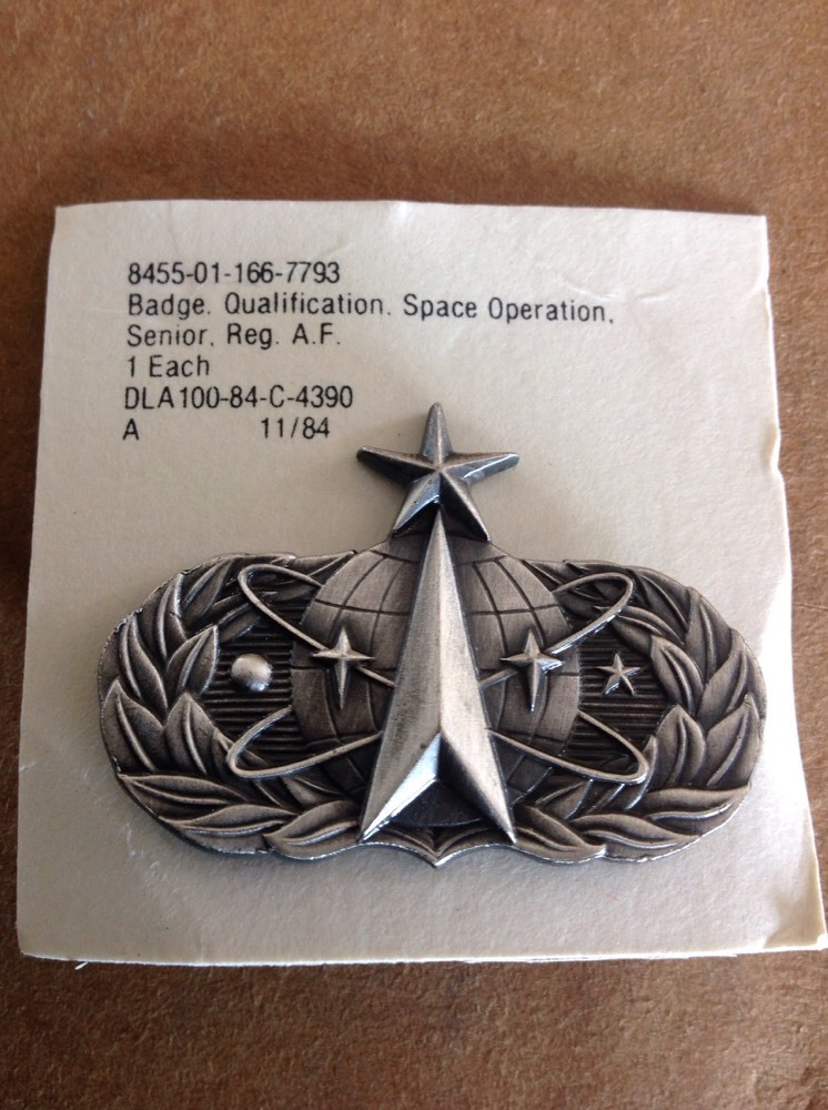 Space Operation Qualification Badge Senior, Reg. A.F.
