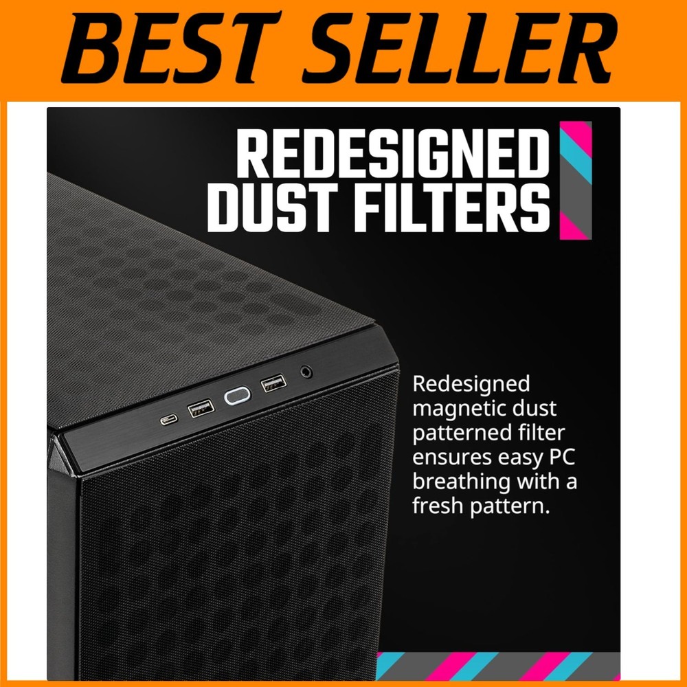 Magnetic Dust Filter Micro-ATX Tower with USB 3.2 Gen 2x2