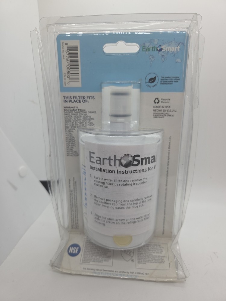 EarthSmart W-4 Refrigerator Replacement Filter For Whirlpool Filter 8 NEW