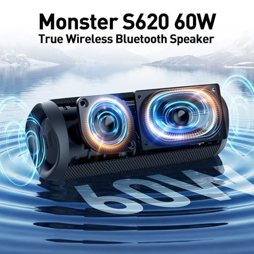 Bluetooth Speaker, Wireless Portable Outdoor Bluetooth Speakers, Deep Black