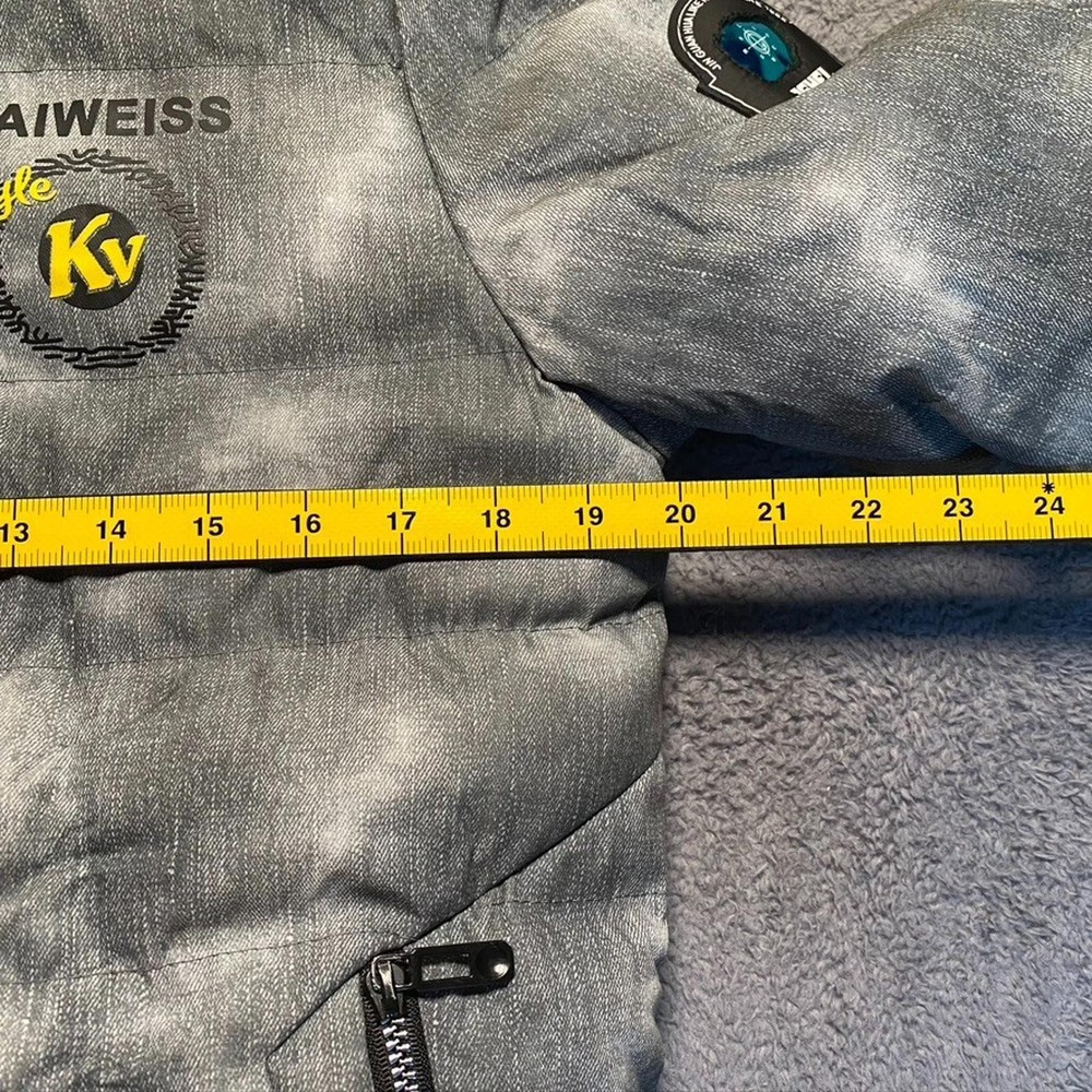 Kaiwel Bomber Jacket Men's Medium Grey Full Zip