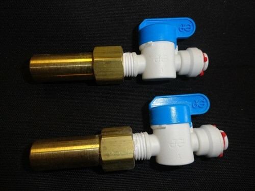JOHN GUEST PAIR ( 2 ) SHUT OFF VALVE WITH BRASS STEM MARINE BOAT