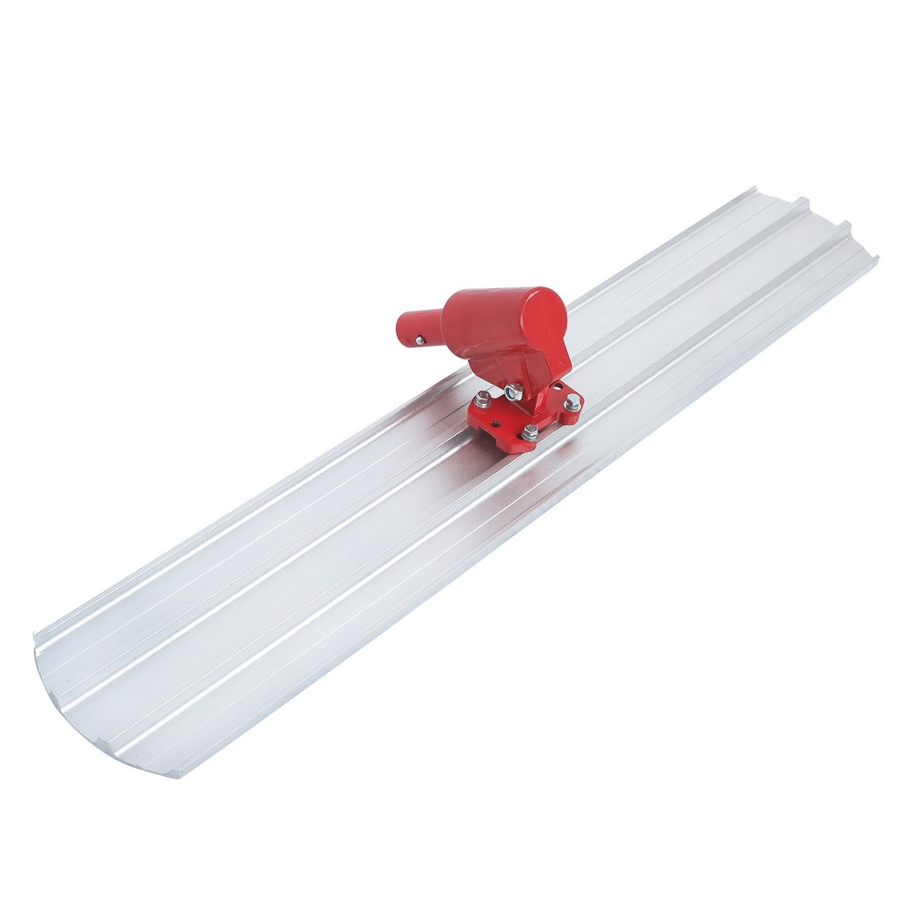 Red Concrete Bull Float Kit 48" × 8" Round End Concrete Float Tool With 4 Rods