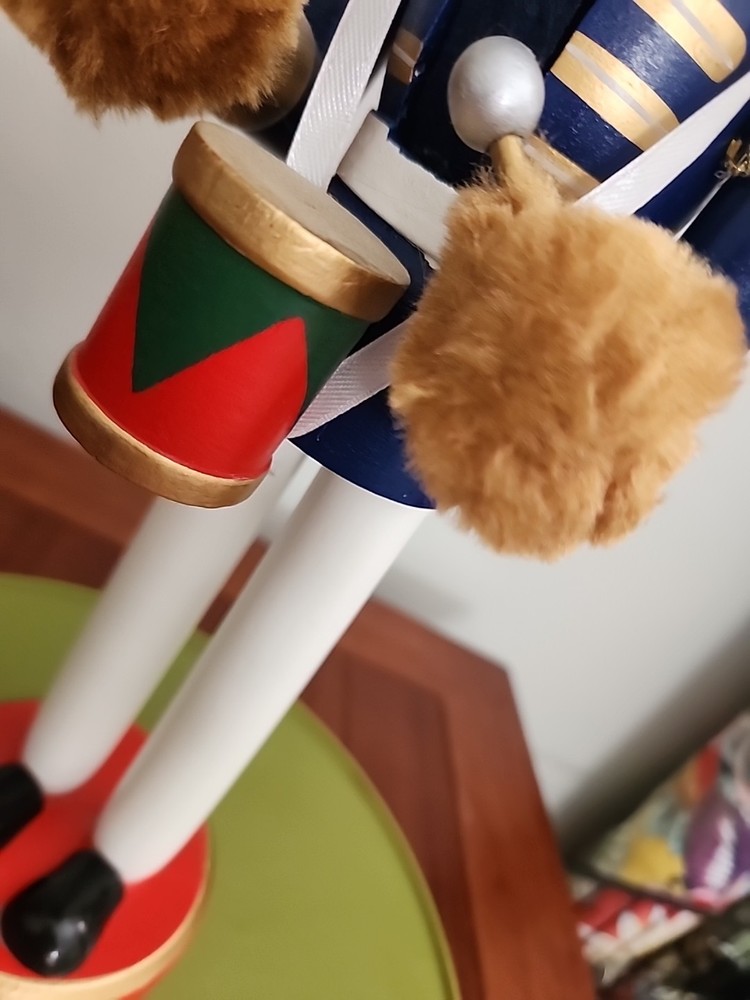 Teddy Bear Drummer Nutcracker 15" Santa's Workshop Christmas