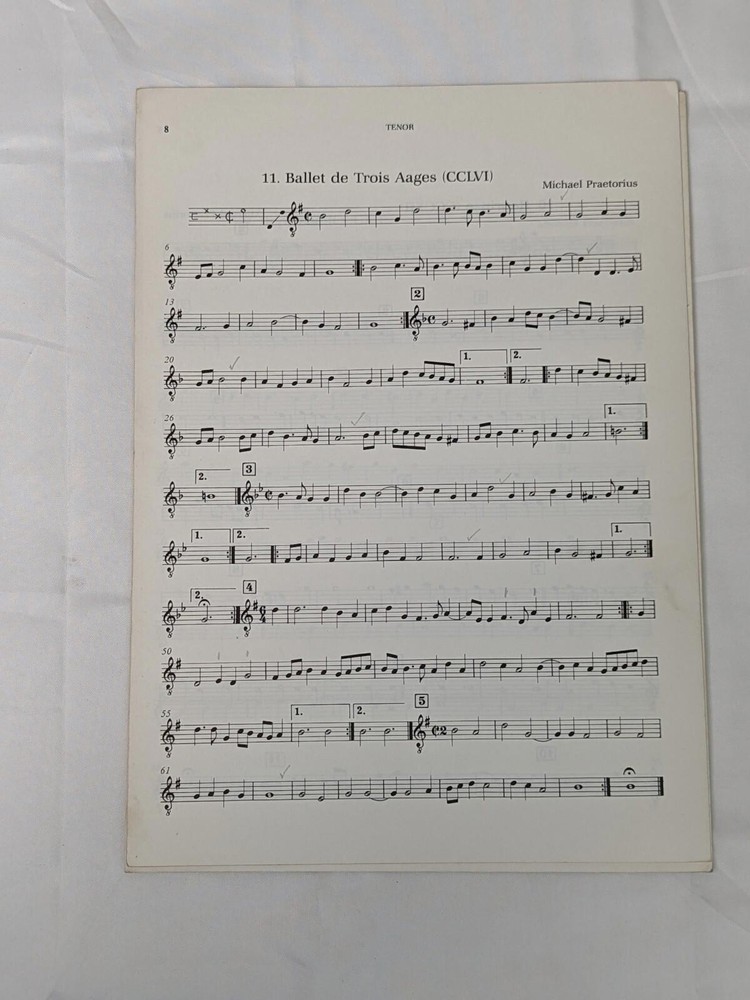 Consort Book Dances From Terpsichore Volume V Cantus Sheet Music