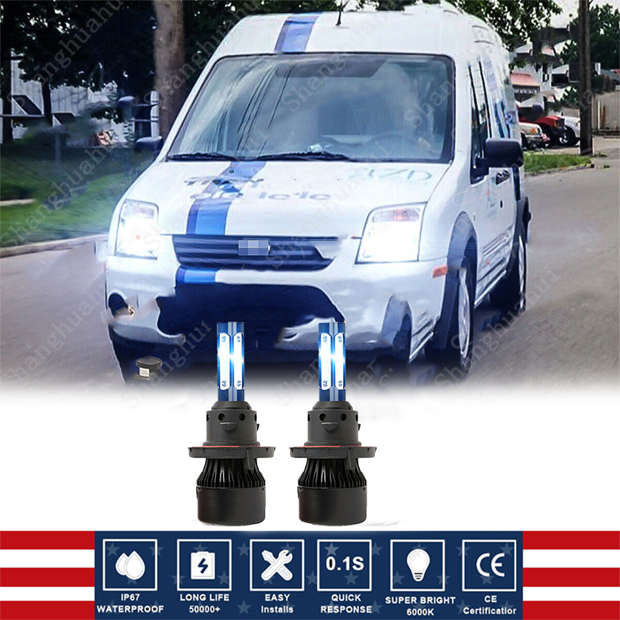 For Ford Transit Connect 2010-2013 6000K Front LED Headlight Bulbs High-Low Beam