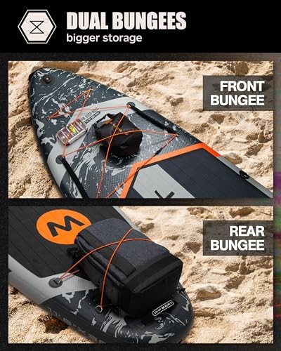 11'6"×34"×6" Extra Wide Inflatable Paddle Board, Stand Up grey basic version