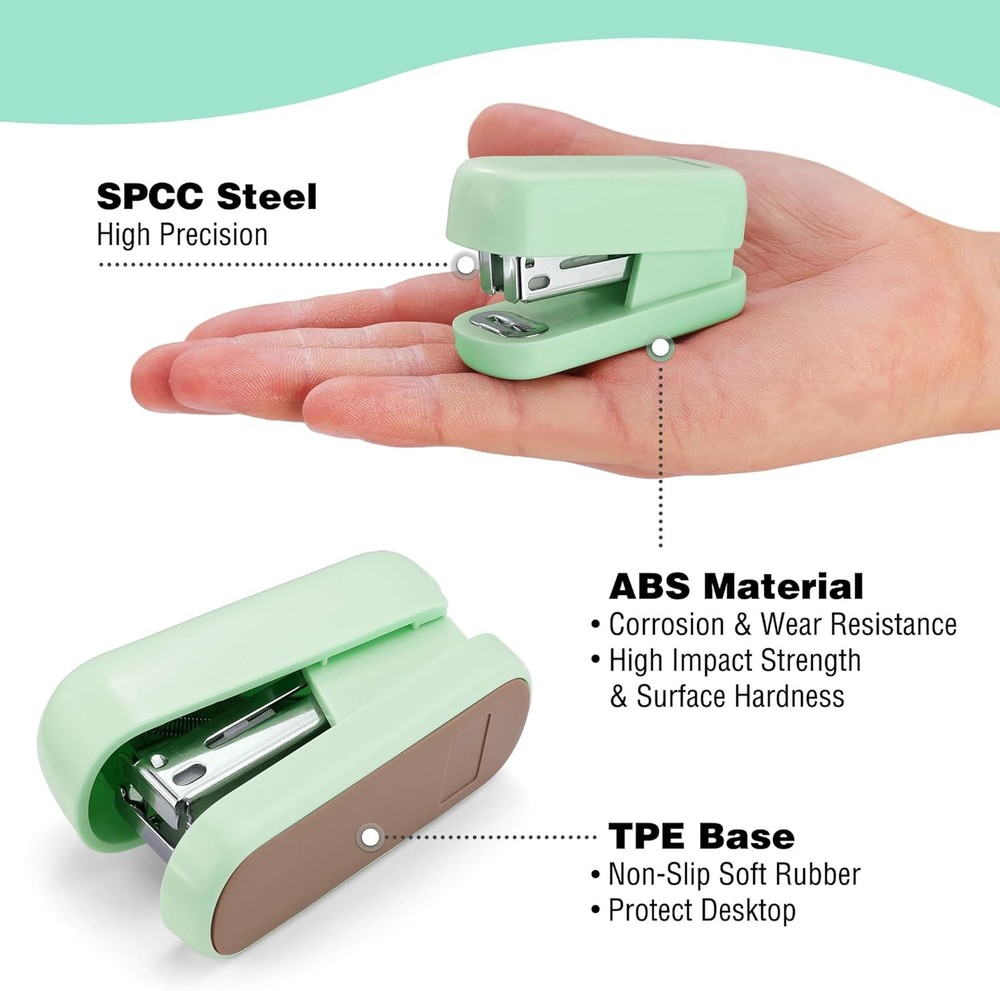 WORKPRO Small Stapler Set With 2000PCS 26/6 Staples Mini Staplers Staple Remover