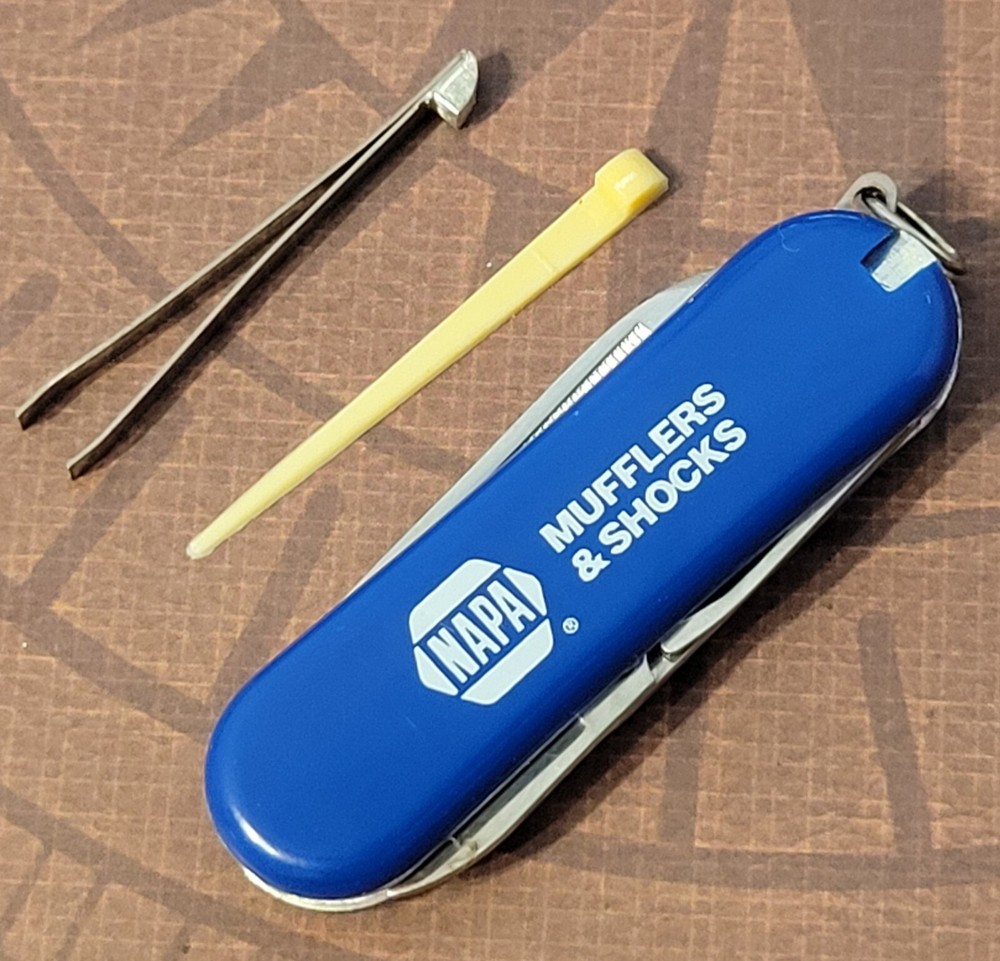 Multi Tool Knife Three Blade Mini Folder NAPA Advertising Scissors Nail File