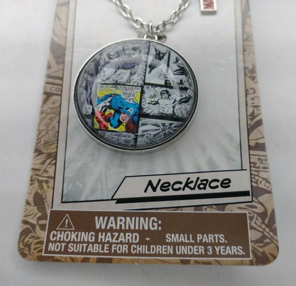 Marvel Comics Necklace Cabochon Pendant New