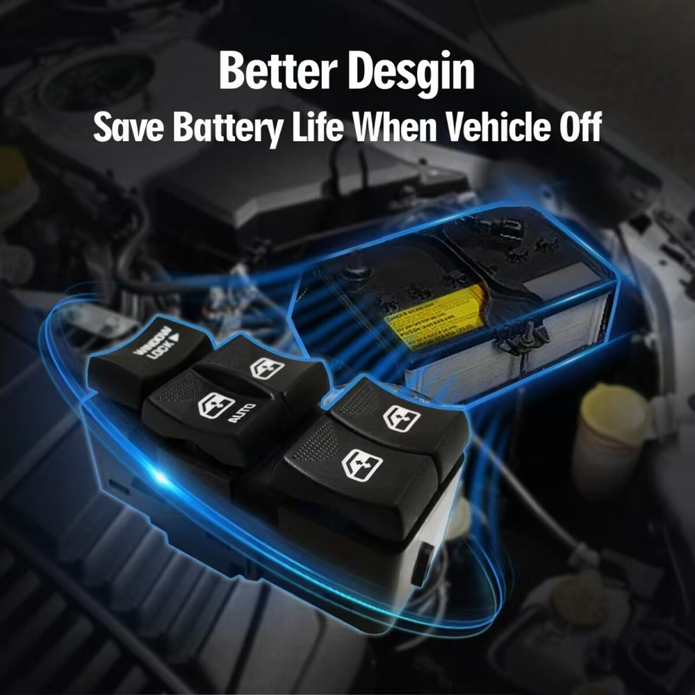 Front Left Master Window Switch For 2012-2020 Dodge Grand Caravan 10 Button