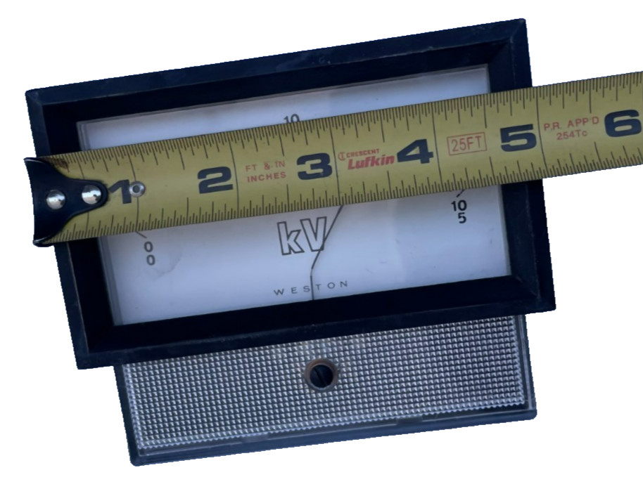 Weston kV Analog Panel Meter Measures 0-20 Kilovolts
