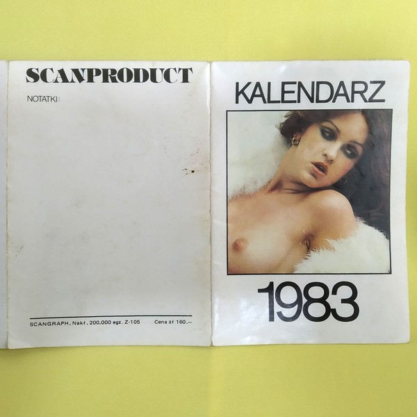 Retro Erotic Folding CALENDAR 1983-1984