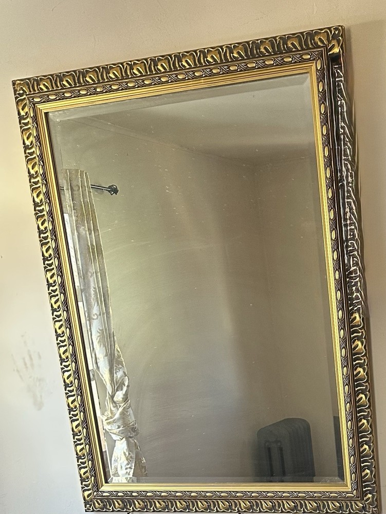 Vintage Gold Large Mirror Rectangle