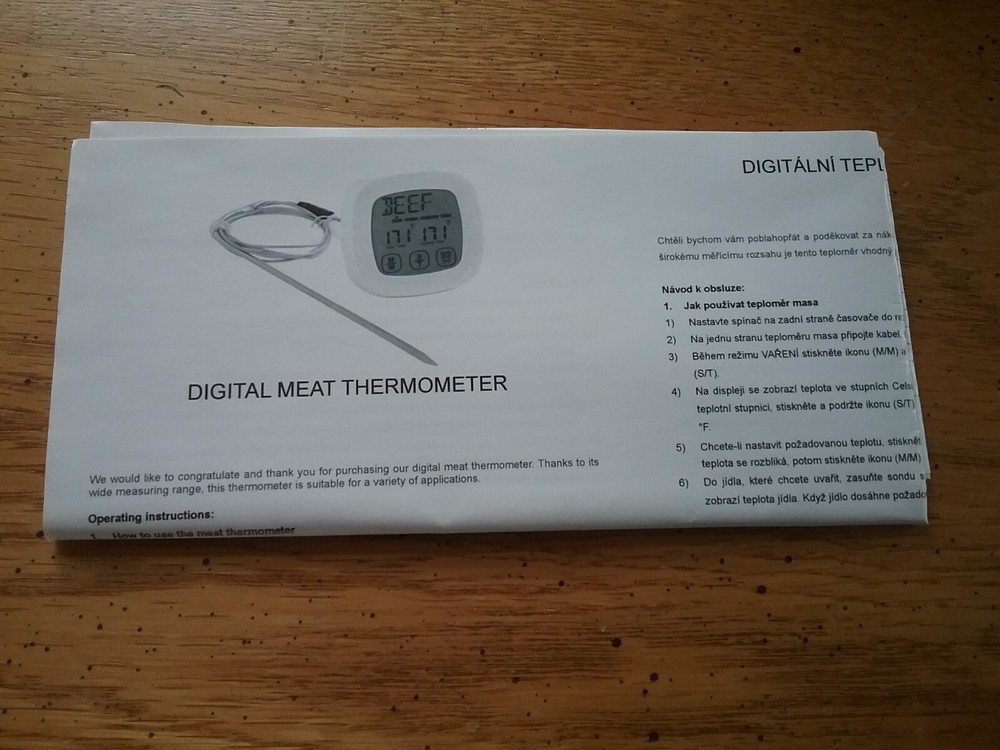 Belmint Touchscreen Digital BBQ Meat Thermometer ~ NEW! ~ With Timer Function