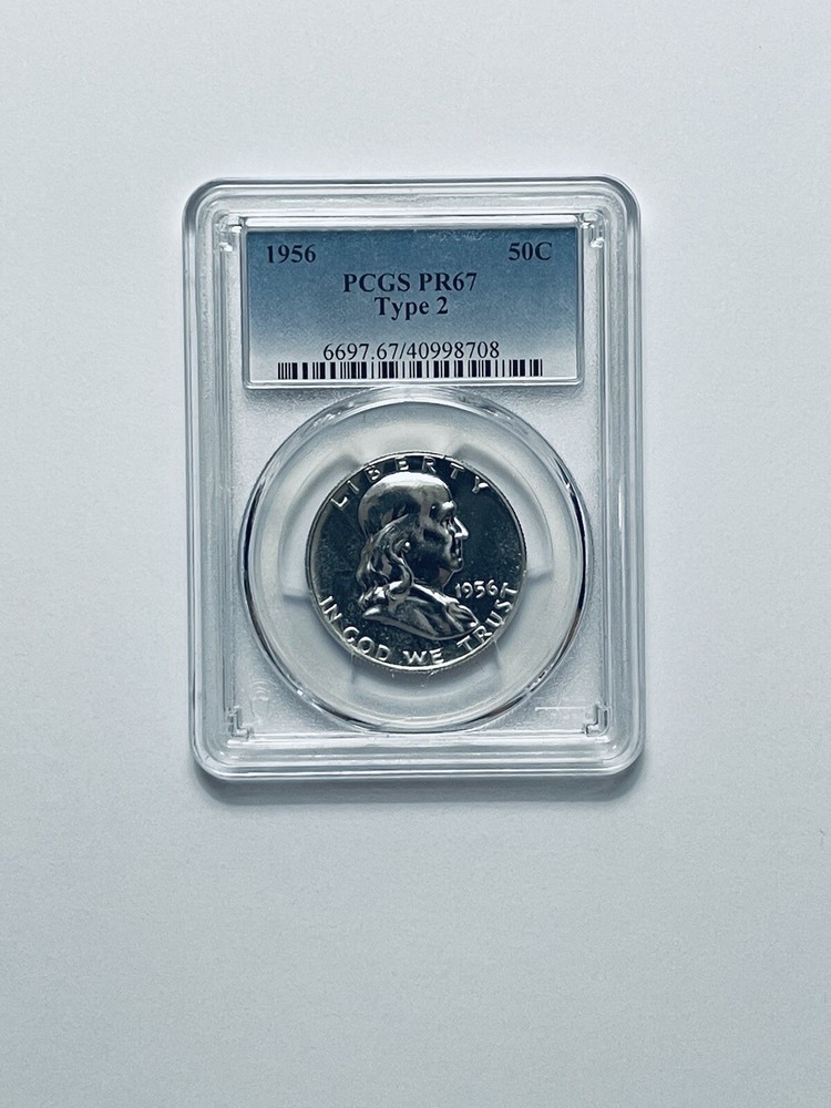 1956 Franklin Silver Half Dollar Type 2 PCGS PR67