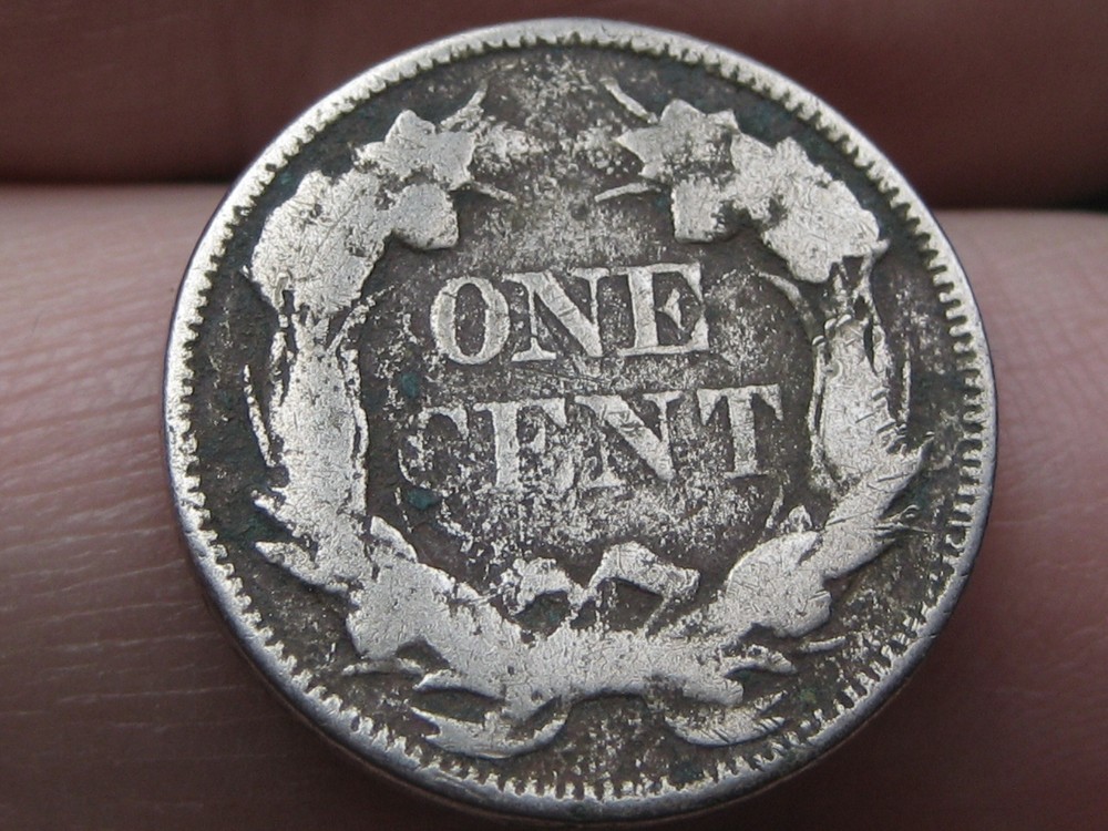 1857 Flying Eagle Penny One Cent- Good/VG Details