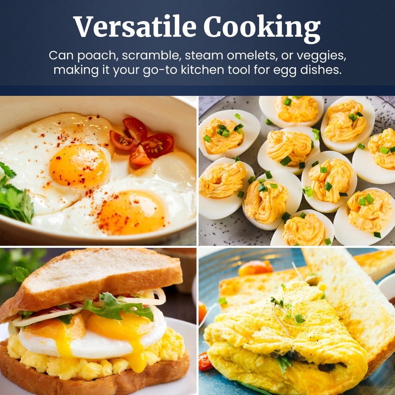 Cuisine EGC235 Automatic Easy Egg Cooker, 7 Eggs