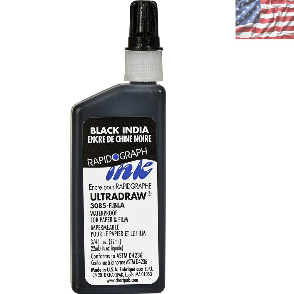 Compact Black Pigment Ink, 0.75 Oz - Ultimate Versatile Solution for Artists