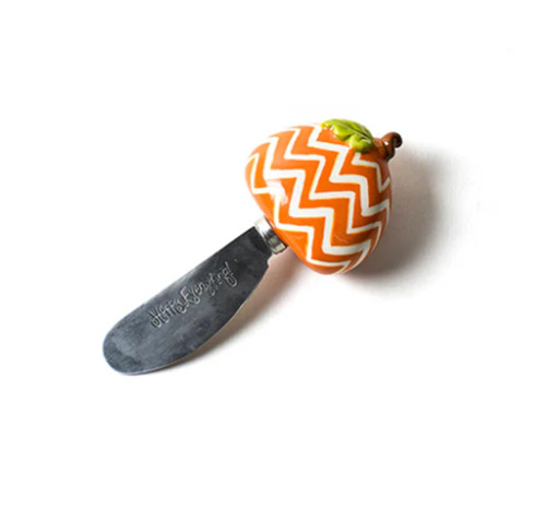 Happy Everything™ -Chevron Pumpkin Embellishment Appetizer Spreader-CHEVPK-ESPRD