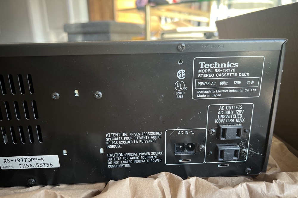 Technics dual cassette deck RS-TR170. Tested Works