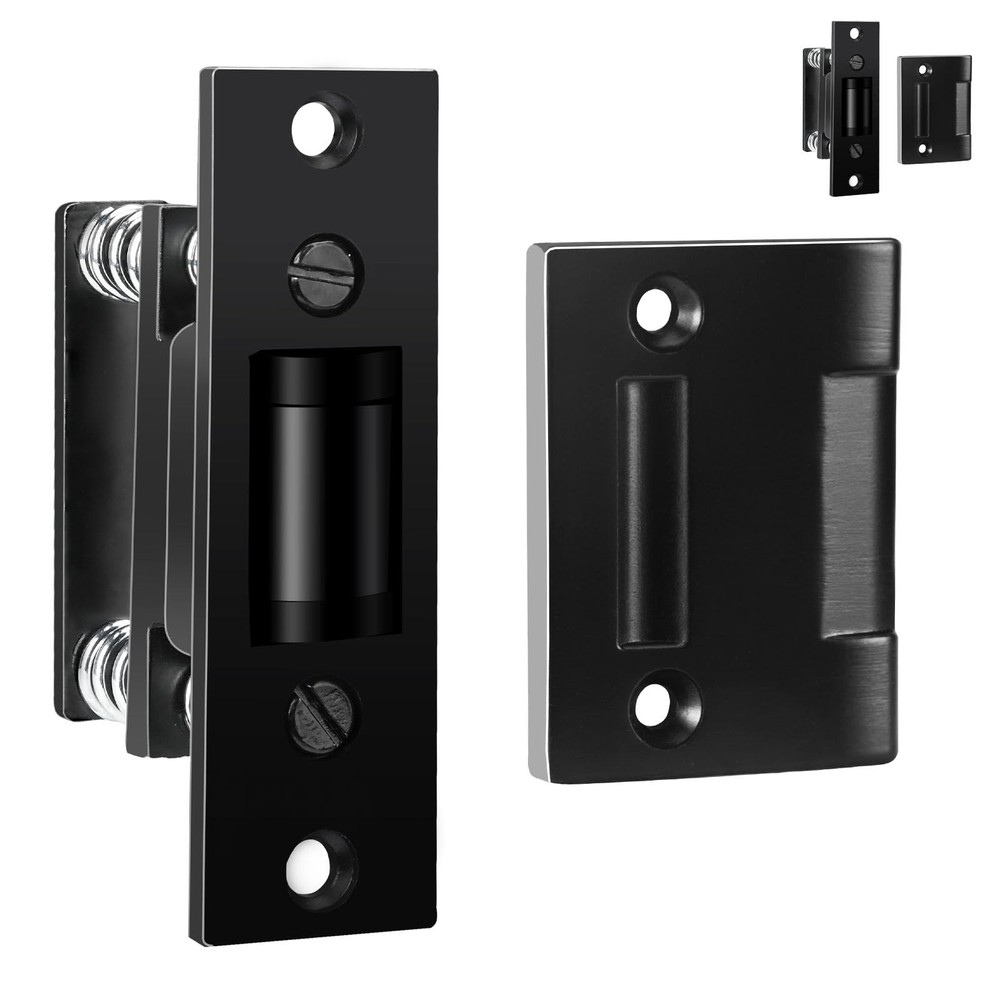 Heavy Duty Door Roller Catch - 2 Pack Adjustable Silent Latch with Strike Plate