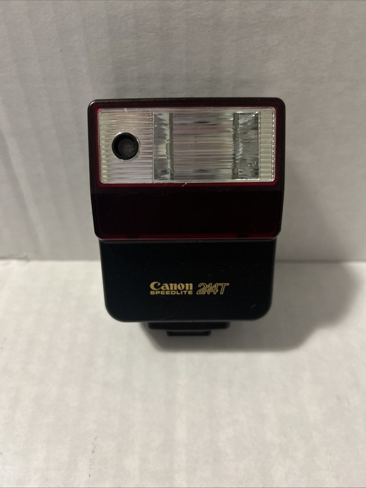 Canon Speedlite 244T Flash w/ Case WORKING TESTED