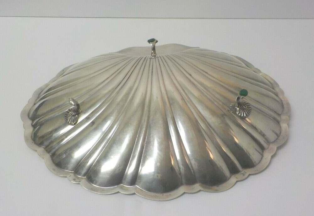 Reed & Barton Sterling Silver 12" Footed Shell Bowl / Dish, 655 grams