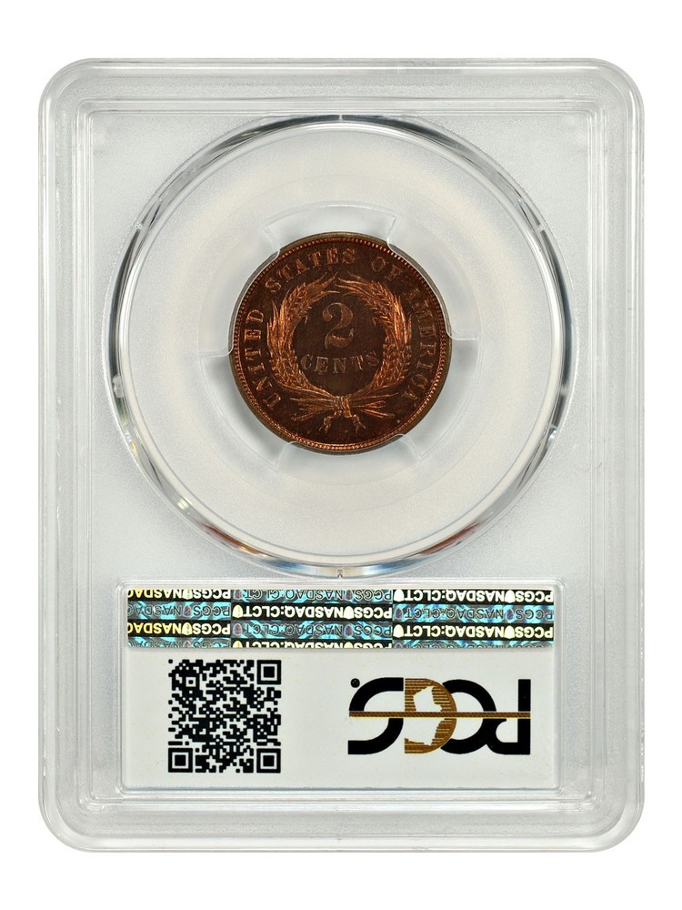 1868 2C PCGS PR66RD ex: D.L. Hansen - Two Cent - Scant Mintage