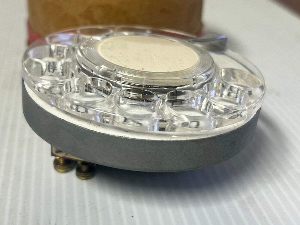 Aeco Rotary Dial White 946D Replacement Part Vintage NOS