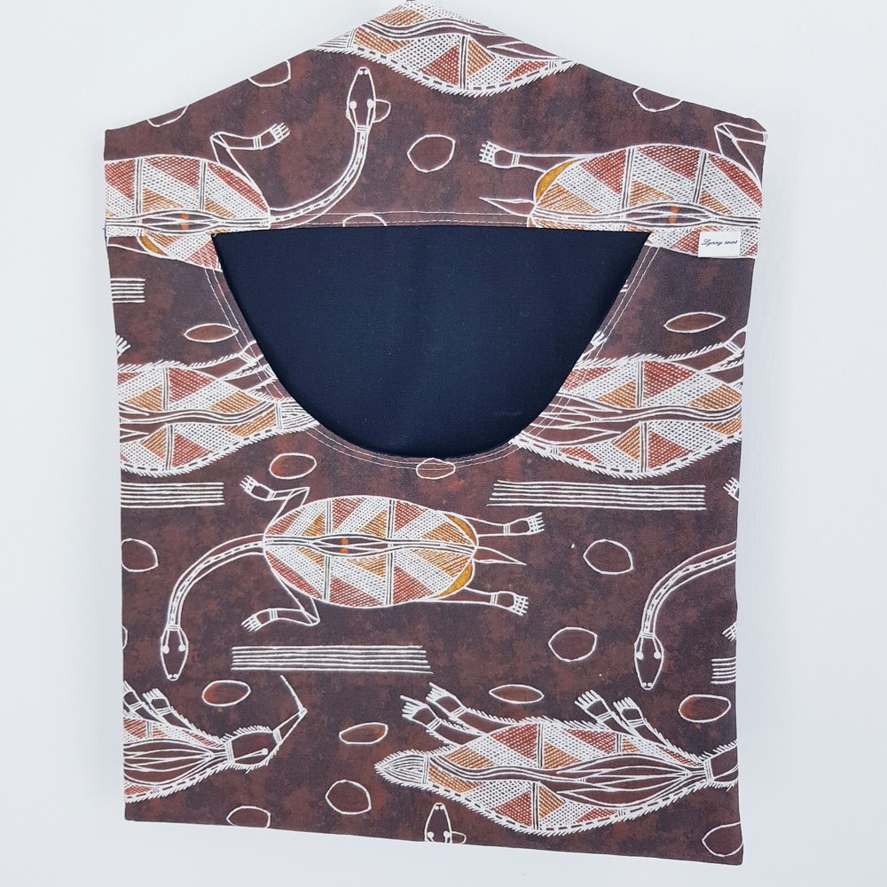 Peg Bag Handmade Aboriginal Art Turtle Ptrint Lined Laundry Clothes Peg Holder