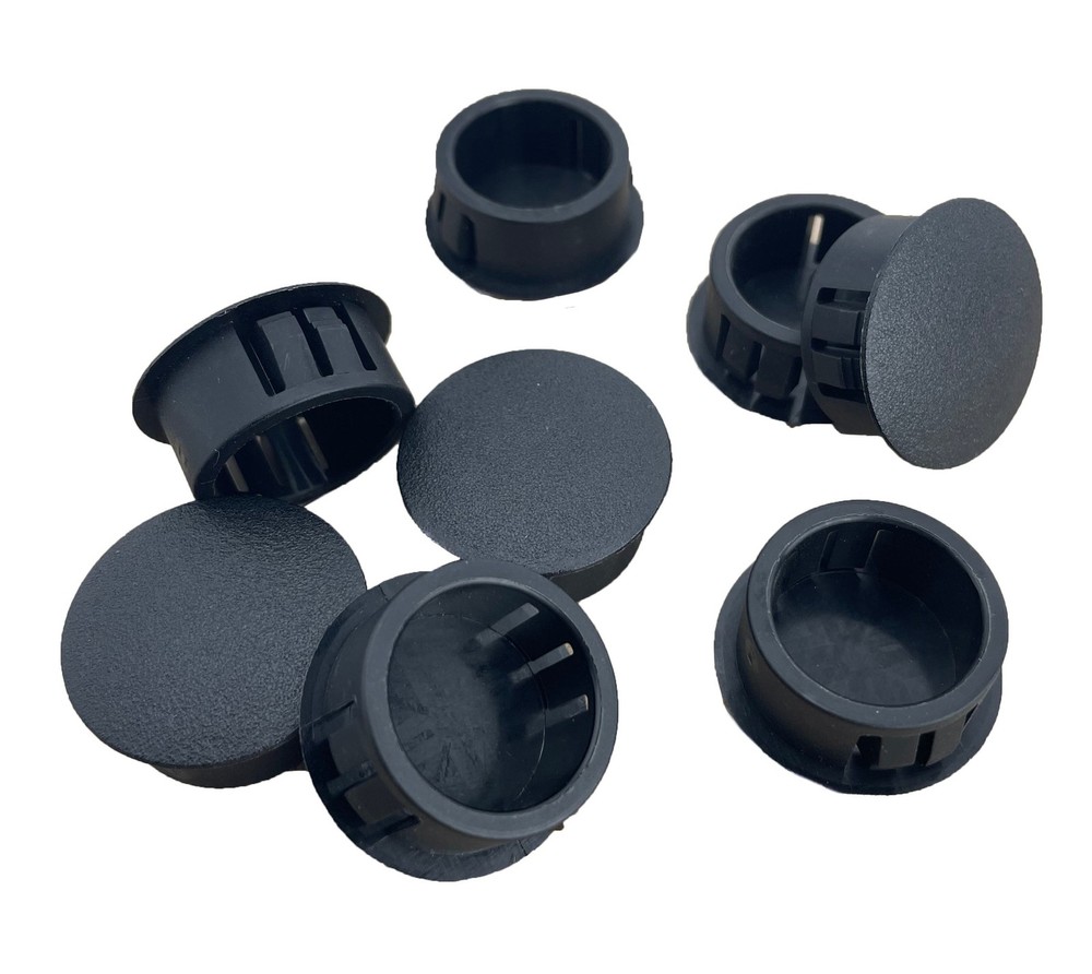 (8 PACK) 7/8" Locking Plastic Hole Plugs for .016"-.125" Panel LPB-.875