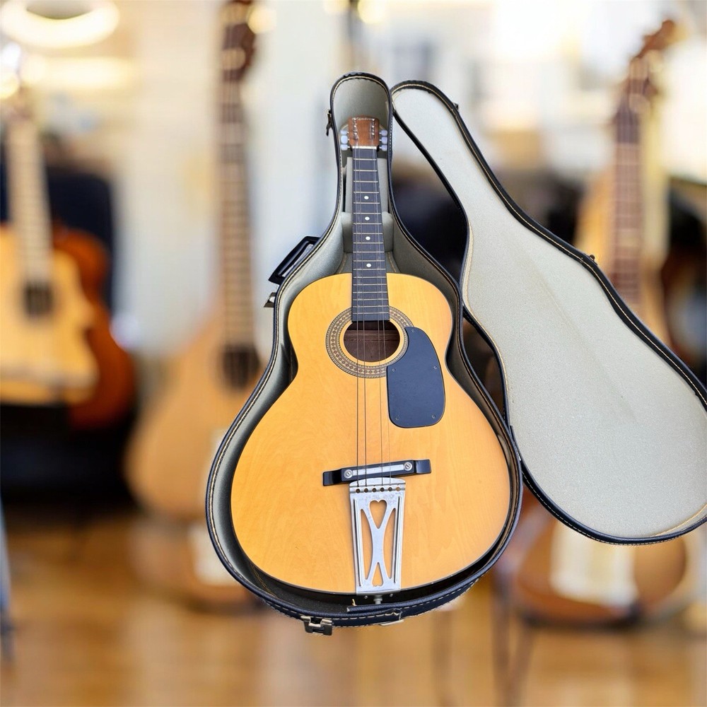 Vintage Rare 1960's Orpheus Parlor Classical Guitar  W/Case Missing 1 String