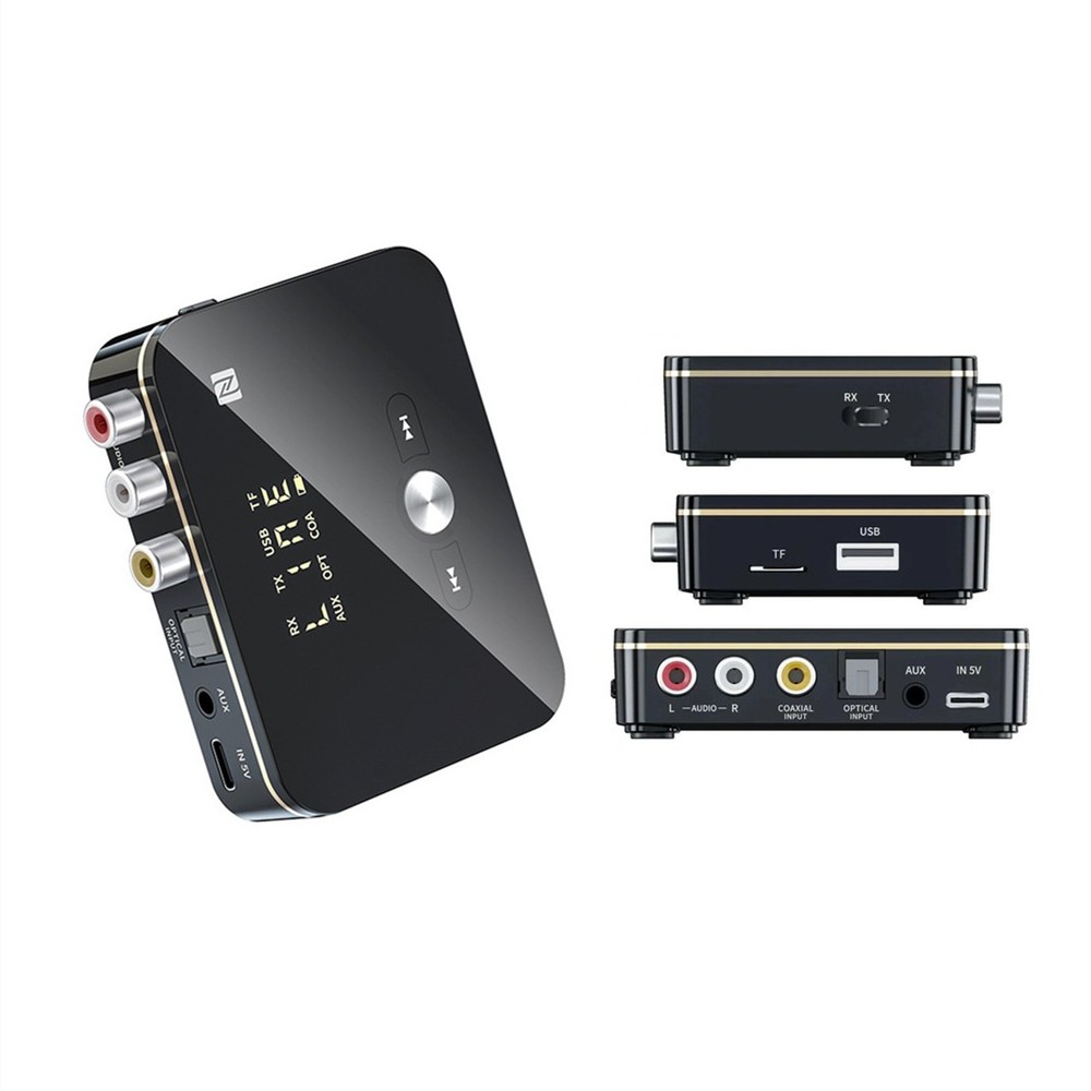 NFC Multi-Function Bluetooth Receiver Wireless 3.5mm AUX to 2RCA Audio Adapter E