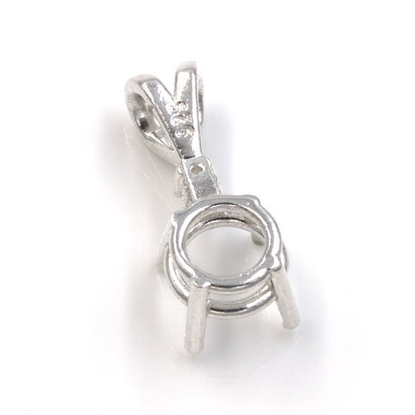 Round Single Accented Pre-notched Pendant Mounting