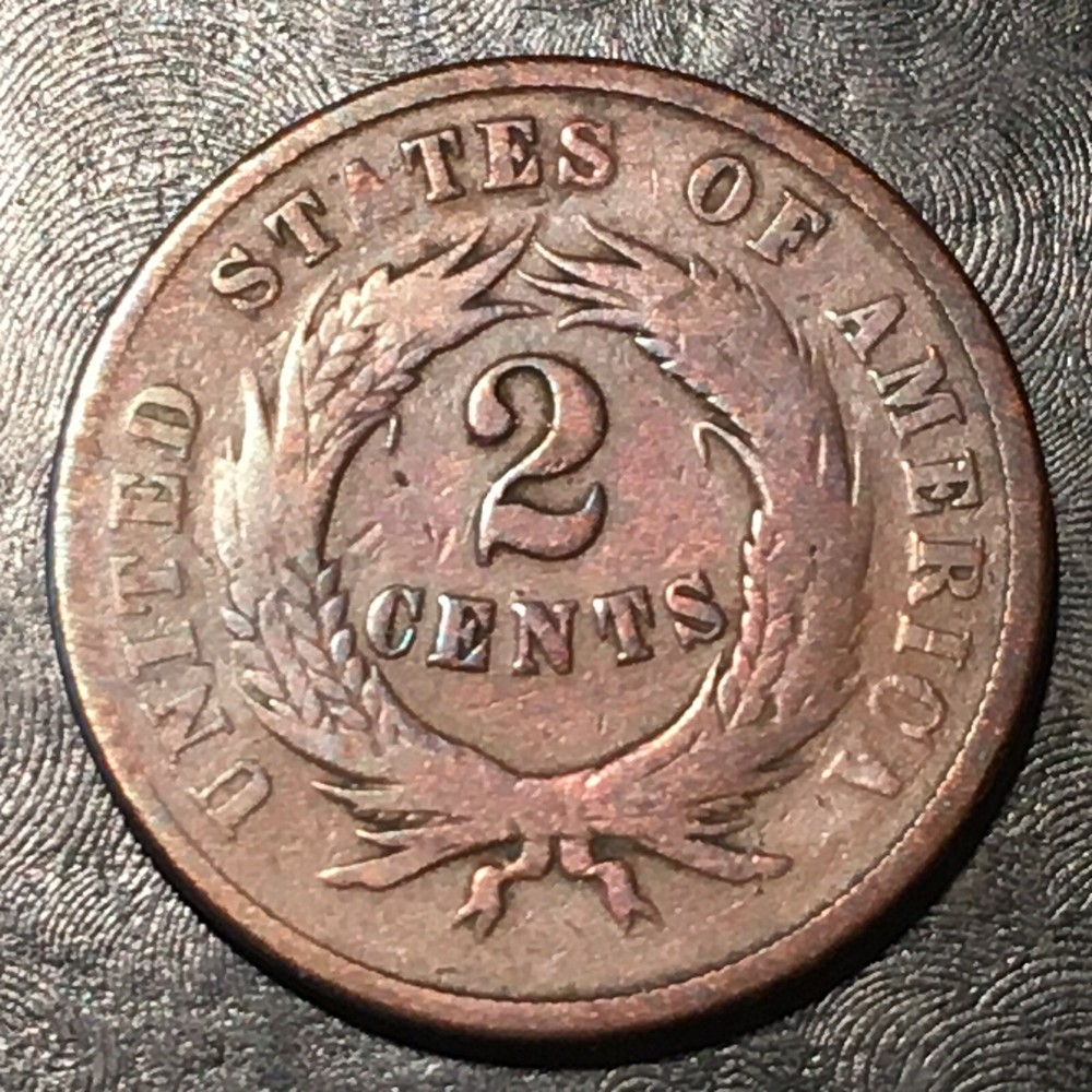 1865 Two Cent Piece - High Quality Scans #L231