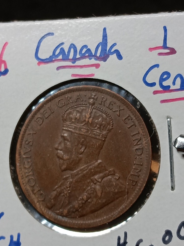 👉1916 1C Canada One Cent Red Brown MS CHOICE A/50