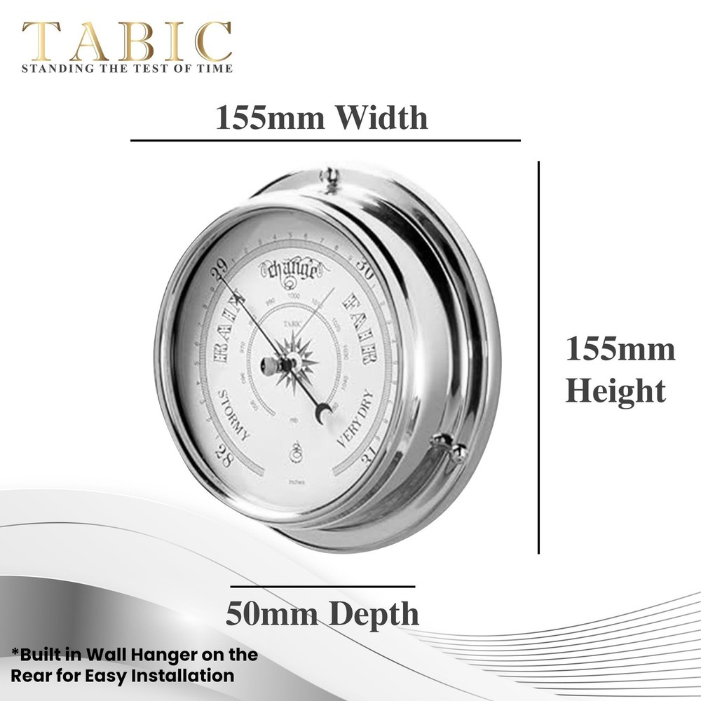 Mariner MkII Traditional Barometer Range Chrome - Classic White Dial