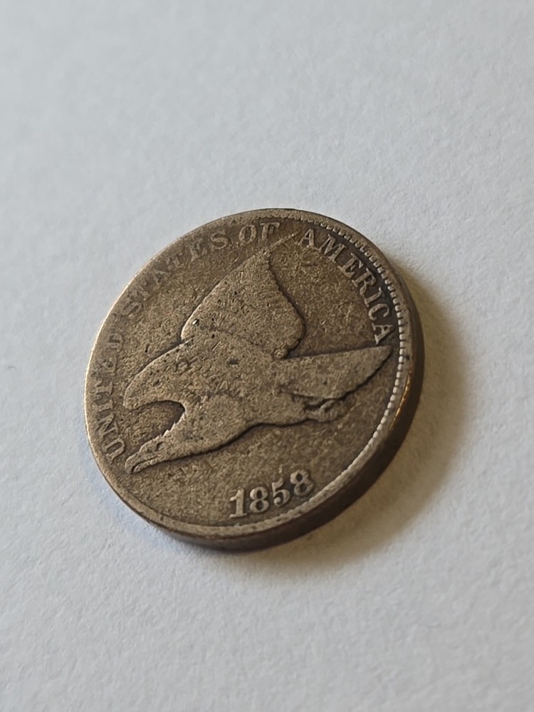 1858 Flying Eagle Cent- Large Letters, VG Details #1138