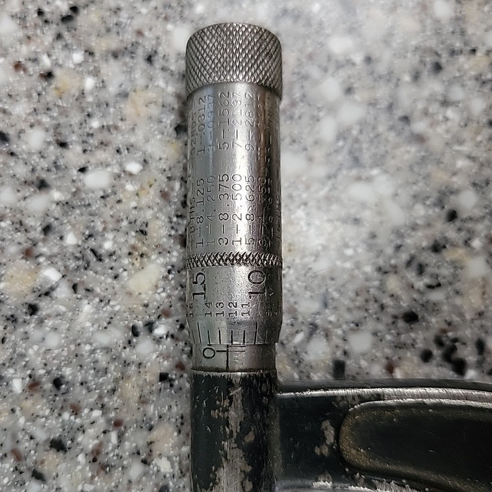 Starrett No. 436 3-4" micrometer, .001"