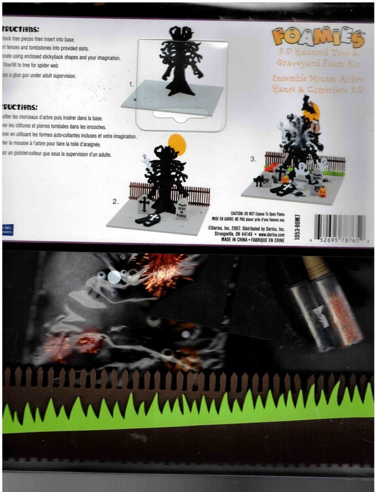 Halloween 3-D Haunted Tree & Graveyard Foam Kit FUN & EASY